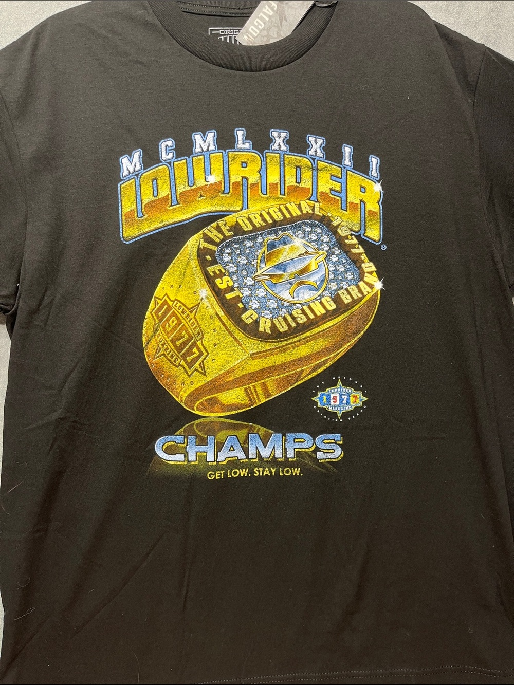 Original‎ Lowrider Champs Ring Graphic T-Shirt Black XL NWOT 100% Cotton